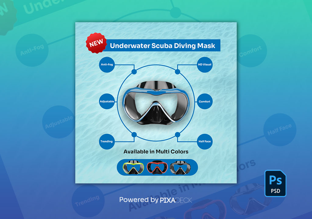 Features of Underwater Scuba Diving Mask